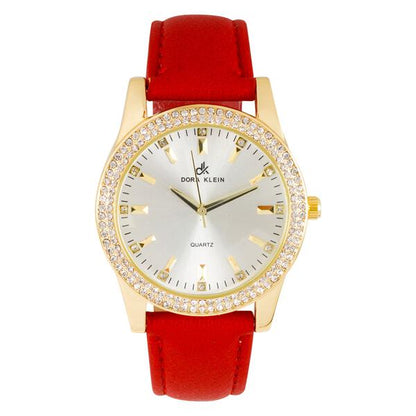 Ladies Leather Band 45mm Watch - 7697DK