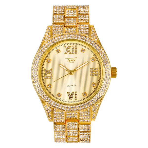 Urban Iced Out  Metal Band Watch  - 9120C-MB