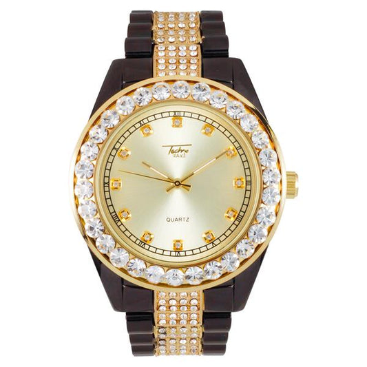 Urban Iced Out 46mm Metal Band Watch - 8786-MB