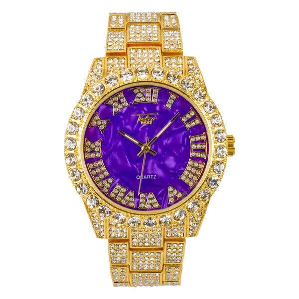 Urban Iced Out 44mm Metal Band Watch - 9034D-MB
