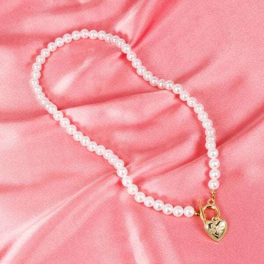 Charm Pearl Necklace - PE-302