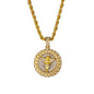 Iced Medium Angel Pendant with 4mm Rope Chain 24" - HC-121*