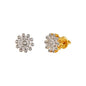 9mm Round Cluster Cubic Zirconia Earrings - SSE-1003