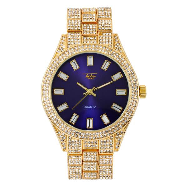 Urban Iced Out 44mm Metal Band Watch - 9120H-MB