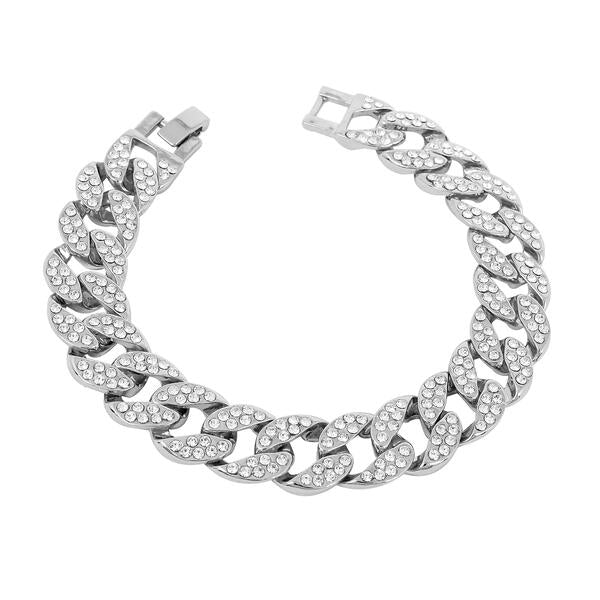14mm Iced Cuban Bracelet - HSCH-105-B