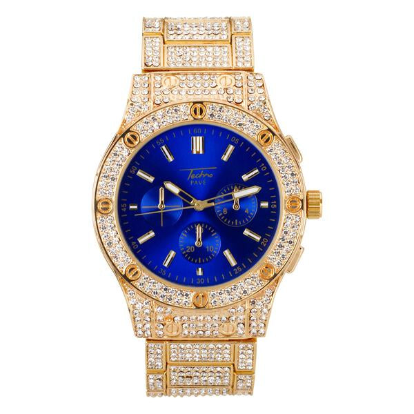 Urban Iced Out 44mm Metal Band Watch - 9195-MB
