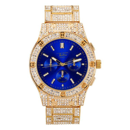 Urban Iced Out 44mm Metal Band Watch - 9195-MB