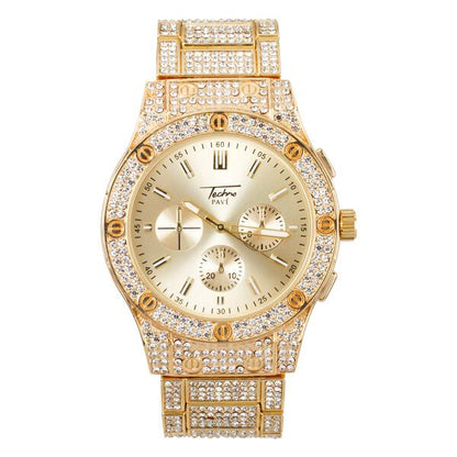 Urban Iced Out 44mm Metal Band Watch - 9195-MB