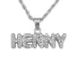 Iced Mini Henny Pendant with 3mm Rope Chain 24" - HC-362**