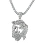 Iced Jesus Pendant with 3.5mm Tennis Chain 24" - HC-713