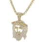 Iced Jesus Pendant with 3.5mm Tennis Chain 24" - HC-713