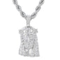 Iced Large Jesus Pendant with 8mm Rope Chain 24" - HC-5124**