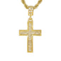 Iced Medium Bonita Pendant with 4mm Rope Chain 24" - RC-1005