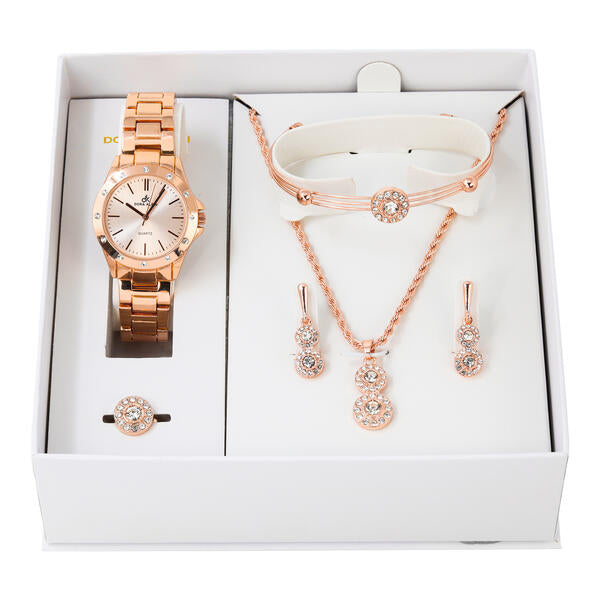 Ladies Metal Band Watch and Jewelry Set - LMS-9466