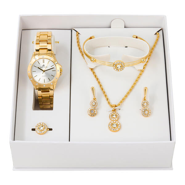 Ladies Metal Band Watch and Jewelry Set - LMS-9466