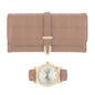 Ladies Matching Leather Watch and Wallet Set - 7697-WWS