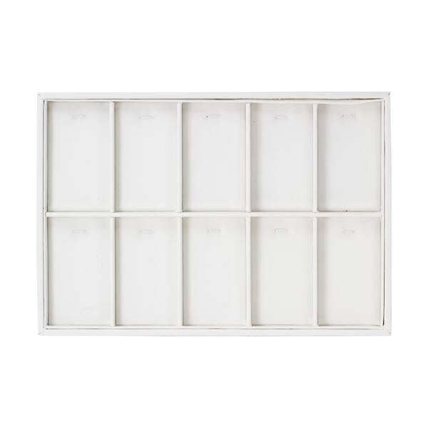 5X10 White Wooden Tray - D-152