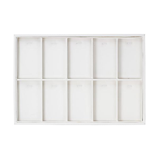 5X10 White Wooden Tray - D-152