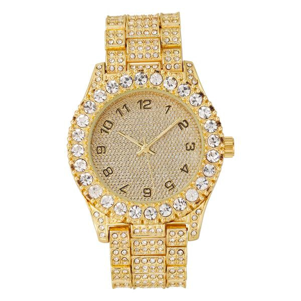 Urban Iced Out 44mm Metal Band Watch - 8719N-MB