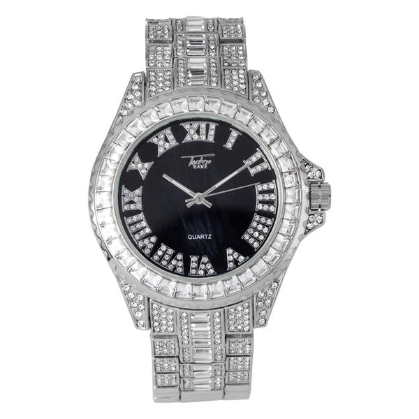 Urban Iced Out 51mm Metal Band Watch - 9161X-MB