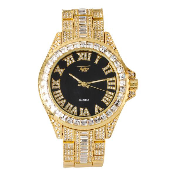 Urban Iced Out 51mm Metal Band Watch - 9161X-MB