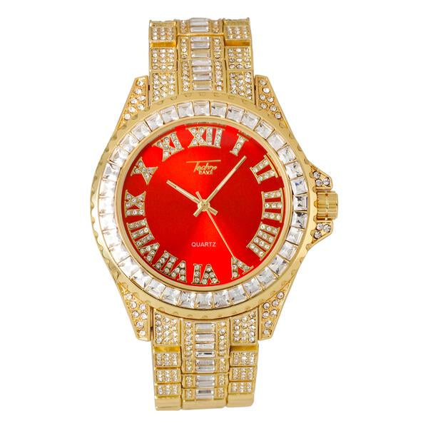 Urban Iced Out 51mm Metal Band Watch - 9161X-MB