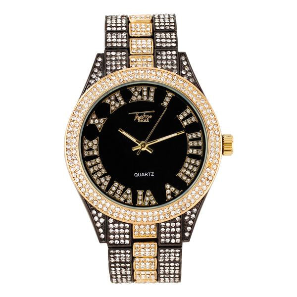Urban Iced Out 44mm Metal Band Watch - 9120X-MB