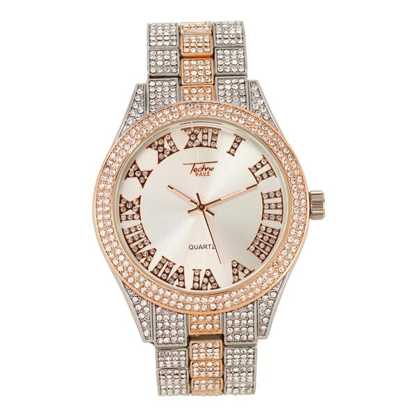 Urban Iced Out 44mm Metal Band Watch - 9120X-MB