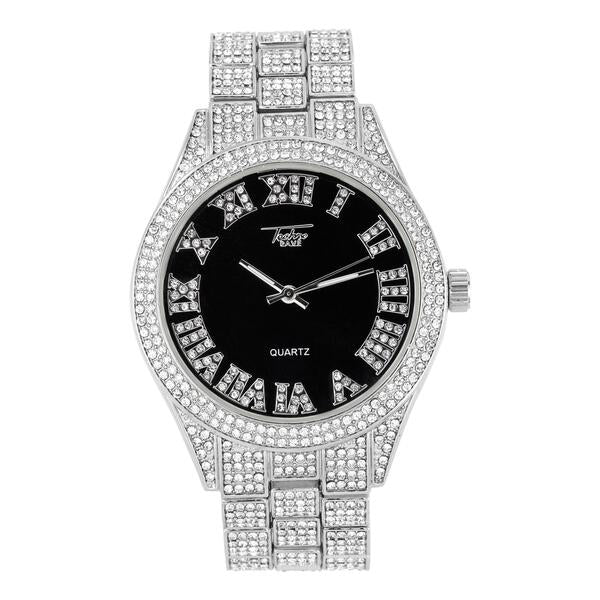 Urban Iced Out 44mm Metal Band Watch - 9120X-MB