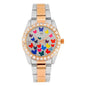 Ladies Iced-Out Metal Band Watch - 9611B-MB*