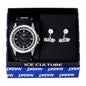 Watch and No Cap Dangling Earring Gift Set - MSE-122