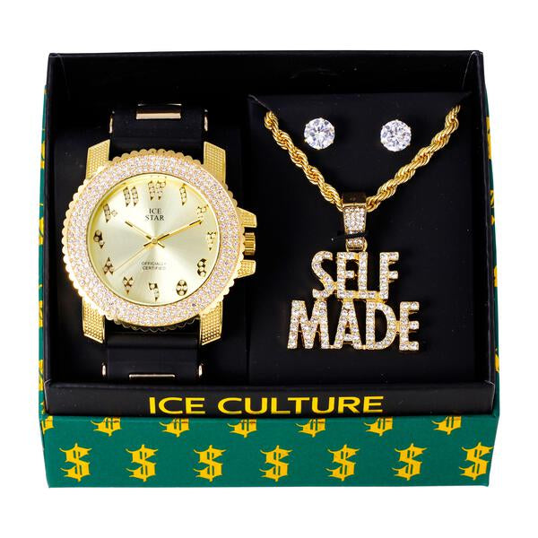 Watch and SelfMade Necklace with Earrings Gift Set - W1K-127