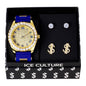 Watch and 2on Money Earring Gift Set - MSE-109