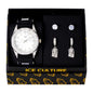 Watch and 2on Jesus Dangling Earring Gift Set - MSE-125