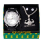 Watch and Streetwear Necklace with Earrings Gift Set - W1K-134