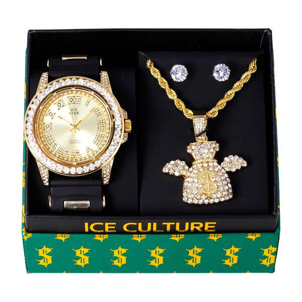 Watch and Necklace with Earrings Gift Set - W1K-135