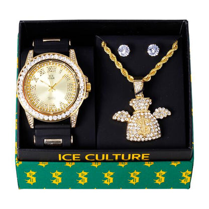 Watch and Necklace with Earrings Gift Set - W1K-135