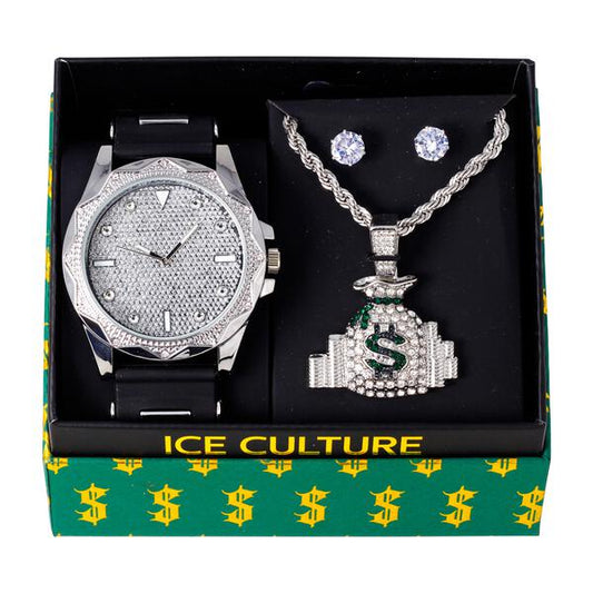 Watch and Necklace with Earrings Gift Set - W1K-132