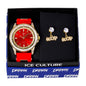 Watch and No Cap Dangling Earring Gift Set - MSE-122