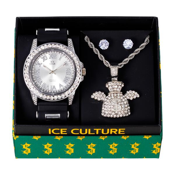 Watch and Necklace with Earrings Gift Set - W1K-135