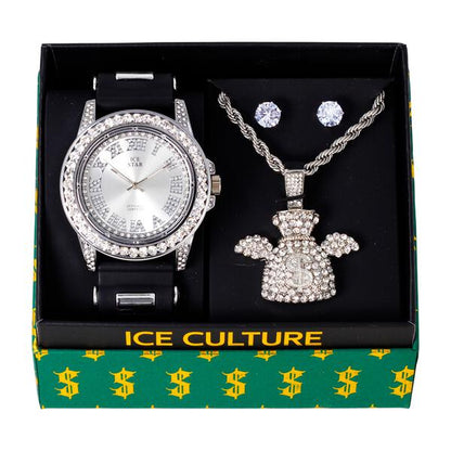 Watch and Necklace with Earrings Gift Set - W1K-135