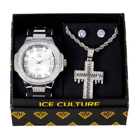 Watch and Necklace with Earrings Gift Set - W1K-156