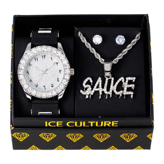 Watch and Necklace with Earrings Gift Set - W1K-158