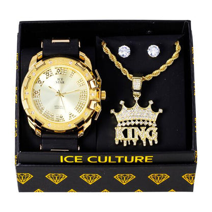Watch and Necklace with Earrings Gift Set - W1K-159