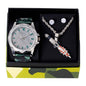 Watch and Rocket Necklace with Earrings Gift Set - W1K-168