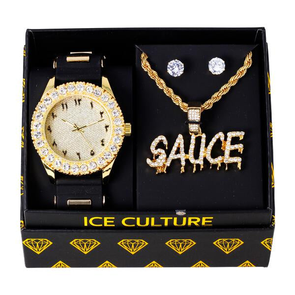 Watch and Necklace with Earrings Gift Set - W1K-158