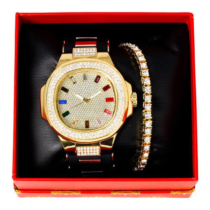 Watch and Bracelet Gift Set - 8731R-402