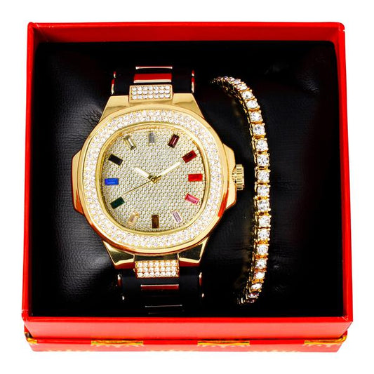 Watch and Bracelet Gift Set - 8731R-402