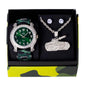 Watch and Camo Tank Necklace with Earrings Gift Set - W1K-165