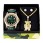 Watch and Teddy Bear Necklace with Earrings Gift Set - W1K-166